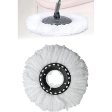 Asseds Store Mop Yedek Başlık Yuvarlak Paspas Yedeği Döner Başlıklı Püskül