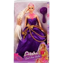 Asseds Store Alisha Uzun Saçlı Prenses Mavi-Kırmızı Elbise(Elbise Rengi Değişebilir)