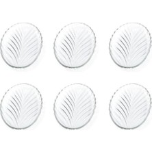 Asseds Store 6’lı Oval Desenli Cam Kase Sunum Seti – Şık ve Dayanıklı Çerezlik, Tatlı Kasesi, Meze ve Ikramlık Sunum Tabakları