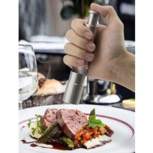 Asseds Store Çelik Manuel Basmalı Karabiber Tuz Değirmeni, Basmalı Karabiber Tuz Öğütücü