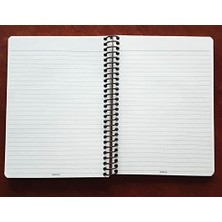 Ecovibe Ekstra Hafif Sert Kapak Spiralli Defter 16,5X23CM 120 Yp. Çizgili