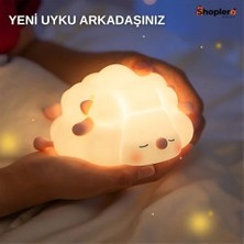 Ecovibe Silikon Koyun Gece Lambası, Yatak Odası Için, 3 Seviyeli Kısılabilir Parlaklı, Yumuşak Işıltılı Başucu Lambası, Emzirme, Küçük Çocuklar, Bebekler, Çocuk Odaları, Doğum Günü, Şarjlı Lamba