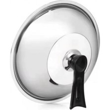 Ecovibe Dikey Tasarım Tencere Kapağı Kolu, Siyah Metal, Dayanıklı ve Ergonomik Tasarım, Kolay Montaj, Dayanıklı ve Şık Görünüm, Tüm Tencere Kapaklarıyla Uyumlu