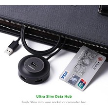 Asseds Store USB 2.0 4 Portlu Hub Çoklayıcı, Siyah