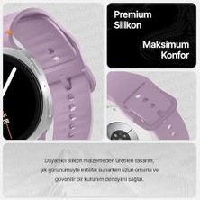 Ecovibe Galaxy 8 (40MM/44MM) ve 8 (46MM) Için Konforlu ve Yumuşak Silikon Kordon (Lila)