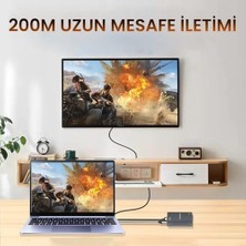 Ecovibe 1080P Full Hd 60Hz HDMI Kvm Ip Extender 200 Metre CAT5E/6 HDMI Menzil Genişletici Uzatıcı
