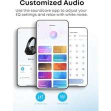 Ecovibe By Q20I Hibrid Aktif Gürültü Önleyici Kulaklıklar, Kablosuz Kulak Üstü Bluetooth, 40H Uzun Anc Çalma Süresi, Yüksek Çözünürlüklü Ses, Büyük Bas, Uygulama ile Özelleştirme, Şeffaflık