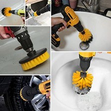 Ecovibe Matkap Fırça Başlığı, 3 Adet Matkap Fırça Başlığı Seti, Akülü Tornavida Için Fırça, Banyo, Banyo, Zemin Kaplaması, Mermer, Seramik Temizliği Için Matkap Fırça Seti