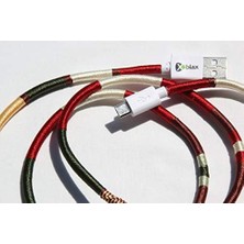 Asseds Store Handmade CC-025 Handmade Arizona Micro Şarj ve Data Kablosu, 100 cm