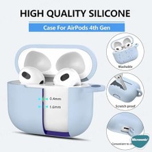 Ecovibe Airpods 4 Kılıf Askılı Mat Silikon Lila [airpods 4 ile Uyumlu Kılıf - Lila]