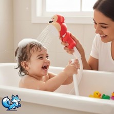 Ecovibe Sevimli Hayvan Figürlü Bebek Duş Başlığı – Annelerin Yardımcısı Eğitici Banyo Oyuncağı, Kolay Kurulum, El-Göz Koordinasyonu Geliştirici, Çocuklar Için Renkli ve Eğlenceli