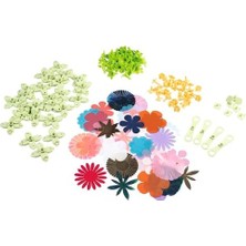 Ecovibe 350411, Çiçekli Yaratıcılık Seti, 32 Adet Doku, 16 Adet Pistil, 16 Adet Çiçek Sapı, 16 Özel Çiçekli Tasarım, Dekoratif Obje Yapımı