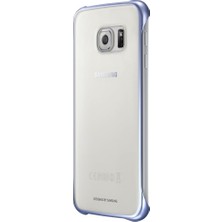 Ecovibe Slimline Clip-On Kılıf Clear View Cover Galaxy S6 Için, Metalik Siyah/şeffaf