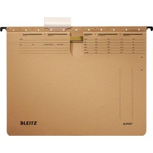 Ecovibe Alpha Askılı Dosya, Telli, A4, Kese Kağıdı Rengi, 10'lu Paket, 19143000