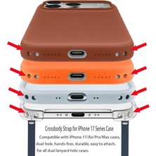 Ecovibe Crossbody Askı 17 Serisi ile Uyumlu, Çift Delikli Kılıflar Için, Eller Serbest, Dayanıklı, Kolay Takılabilir, Mavi Gri