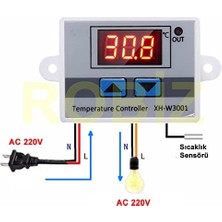 Ecovibe Dijital Termostat 220V Akvaryum Kuluçka Termostat XH-W3001 THR261