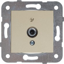 Ecovibe / Bronz Uydu Prizi F Kon 10 Db Mekanizma+Düğme Kapak