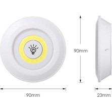 Ecovibe 3'lü LED Lamba, Uzaktan Kumandalı Spot Lamba, Dolap Altı Lamba, Kiler Aydınlatma Lambası, Mutfak Lambası, Kablosuz LED Lamba