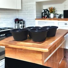 Ecovibe Reçellik ve Kahve Yanı Kasesi,sosluk,sunumluk Mini 6lı (Siyah)