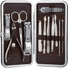 Asseds Store Sna 12 Parça Çanta Tipi Manikür Pedikür Tırnak Bakım Seti Çantalı Hepsi Bir Arada Set Paslanmaz Çelik