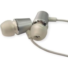 ecovibe çok sağlam metal uçlu kulak ıçi metal jack lı çivi jack kablolu mikrofonlu telefon kulaklığı - tam bir  performans ürünü harika kampanya !!!!!!! (ınci beyaz 50)