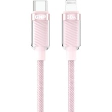 Ecovibe Gnp Transparent Type-C To Lightning 1.2 Metre Pembe