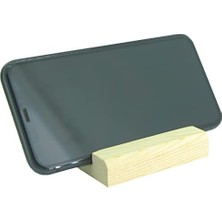 Ecovibe CT8008 Telefon Standı Masaüstü Ahşap Kaymaz Taban Pedli (8CMX8CMX1,6CM) Dizi, Film, Video, Görüntülü Sohbet Vb. Için Dik ve Yan Kullanımlı Telefon Tutucu Ahşap Stand