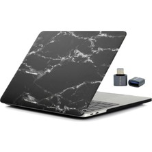 Ecovibe Pro 15 Bar Uyumlu Sert Kapak Koruyucu Kılıf Darbe Emici Mermer A1707 A1990 2016-2019 Karışık
