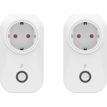 Asseds Store Akıllı Akım Korumalı Priz 2'li Set (16 Amper), Wifi, Uzaktan Kontrol, Enerji Tüketim Takibi