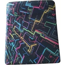 Ecovibe Bileklikli Desenli Bilek Destekli Kaymaz Taban Bilgisayar Notebook Mouse Pad (Labirent)