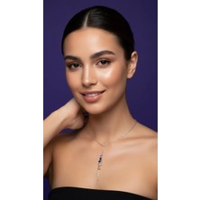 Theory Jewelry United Colors Kolye I Renkli Taşlı Y Kolye I Çok Renkli Minimal I Paslanmaz Çelik I Günlük I Kadın