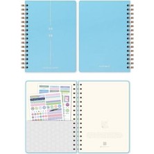 Ecovibe 2026 A5 Spiralli Haftalık Ajanda 12 Aylık - Bebek Mavi