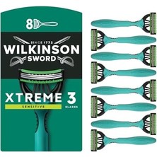 Ecovibe Sword Xtreme 3, Oynar Başlıklı Kullan At Tıraş Bıçağı 8'li Paket