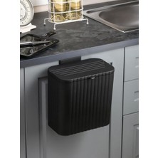 Ecovibe Mutfak Tezgah Üstü ve Dolap Askılı Çöp Kovası 15 Lt Siyah (NKS158-1)