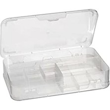 Ecovibe Şeffaf Plastik Bölmeli Çift Taraflı Hobi Dikiş Iğne Kutusu Düzenleyici Balıkçı Malzeme Saklama Organizer (1)