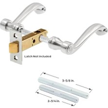 Ecovibe Security E 2663 Fransız Kolonyal Kapı Kolları, Ağır Döküm Tasarımı, Nikel Kaplama, 1/4" Tahrik Sistemi Kullanır, (1 Set)