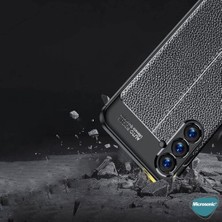 Ecovibe Galaxy A35 Kılıf Deri Dokulu Silikon Siyah [galaxy A35 ile Uyumlu Kılıf - Siyah]