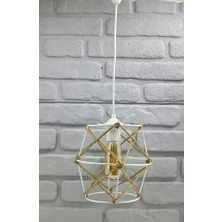 Ecovibe Beyaz Tekli Halatlı Silindirik Konik Sarkıt Cafe Restaurant Mutfak Avize Aydınlatma