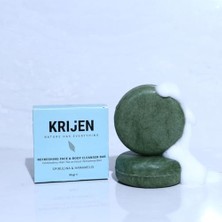Ecovibe Krijen Canlandırıcı Etkili Spirulina & Hamamelis Yüz ve Vücut Temizleme Barı 95 gr