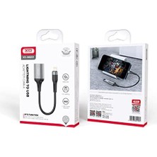 Ecovibe Xo Lightning To USB Otg Adaptör – Metal Gövde, U Disk/mouse/klavye Desteği, Dosya Transferi, Tak Çalıştır, NB201, (Otg Olan Cihazlarda Çalışır), Siyah