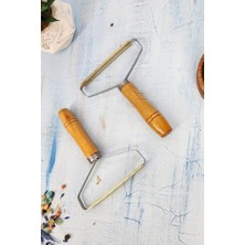 Ecovibe 2 Adet Elbise Tiftik ve Tüy Toplama Aleti Ahşap Saplı Demir Kedi Köpek Kazak Hırka Halı Kumaş MNT-116