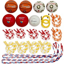 Ecovibe Physical Education Kit W/seven Balls, 14 Jump Ropes, Assorted Colors