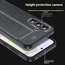 Ecovibe Galaxy A56 Uyumlu Kamera Korumalı Deri Görünümlü Darbe Emici Tam Korumalı Auto Focus Lüks Silikon Kılıf