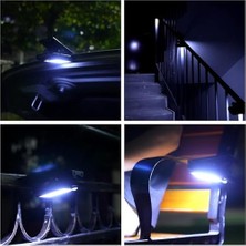 Ecovibe Solar Güneş Enerjili Lamba 6 Cop Beyaz LED Kıskaçlı Sokak Lambası Hareket Sensörlü Su Geçirmez USB Ile Telefon Şarj Özelliği Teras Bahçe Agaç Patika Garaj Balkon Dekorasyon Aydınlatma