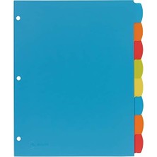 Ecovibe Big Tab 21210 Ayırma Sayfası, Sağlam Plastikten, 8 Kayıt Kartı, Çok Renkli, 3 Set