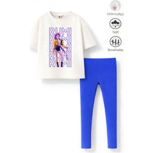 Belya Kids Wear Kız Çocuk Tam Kalıp Üst Oversize Alt Taytlı Rumi TASARIM14 Alt Üst Takı