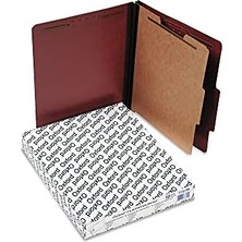 Ecovibe Baskılı Sınıflandırma Dosyası, 1 Bölücü, 5 cm Gömme Bağlantılı, A4 Boy, Kırmızı, 10'lu Paket