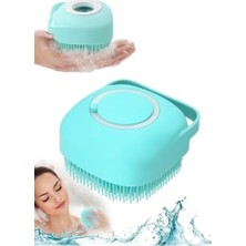 Ecovibe Şampuan Hazneli Silikon Banyo Lifi Peeling Etkili Masaj Fırçası Derinlemesine Temizlik ve Ölü Deri Arındırma Için Pratik Cilt Bakım Aleti