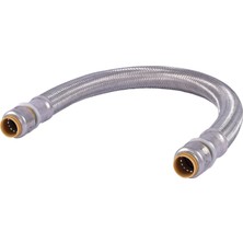 Ecovibe Max 1/2 x 18 Inç Esnek Onarım Kaplin Hortumu, Pirinç Tesisat Bağlantısı Bağlantısına Itin, Pex Boru, Bakır, Cpvc, Pe-Rt, Hdpe, UR3008FX18