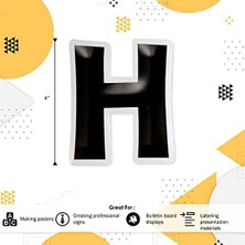 Ecovibe Mektup Pop-Çıkışları, 4" Siyah Kravat Ilişkisi, Bülten Panoları, Dinlenme Odaları, Resepsiyon Alanları, Işaretler, Ekranlar ve Daha Fazlası Için Şık Siyah Tasarımcı Mektupları! 4", Set